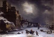 City wall in the winter Rembrandt Harmensz Van Rijn